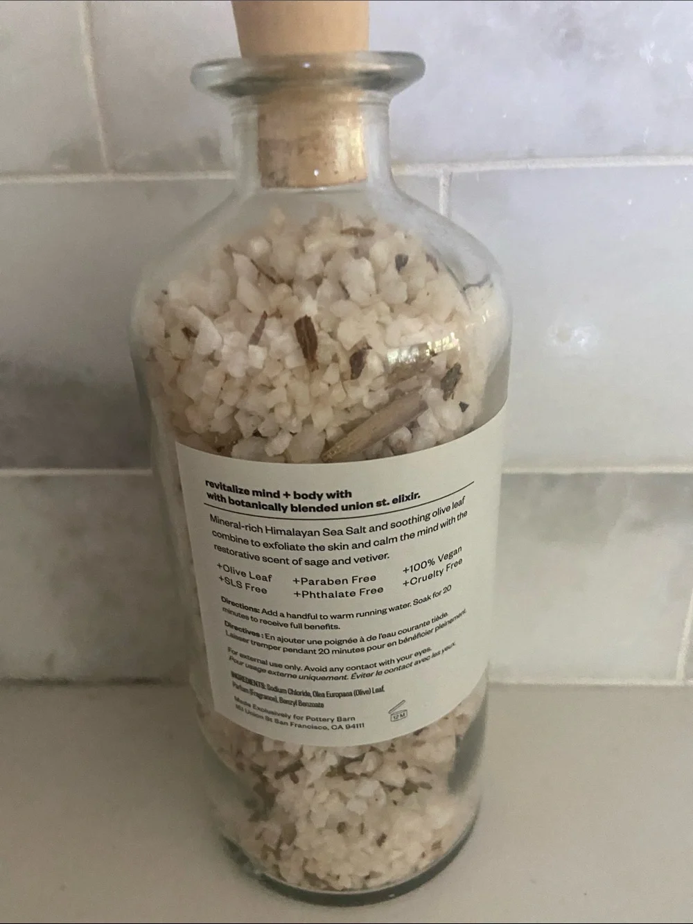 Union St. Restoring Sage & Vetiver Bath Soak - Cream